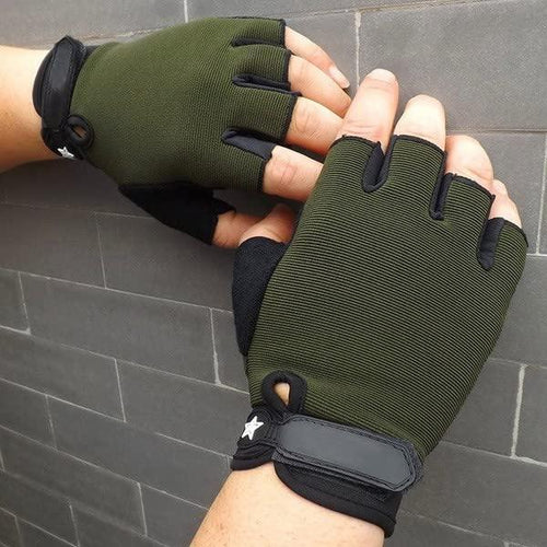 Anti-Slip Breathable Bike Sports Gym & Fitness Gloves  (Green)