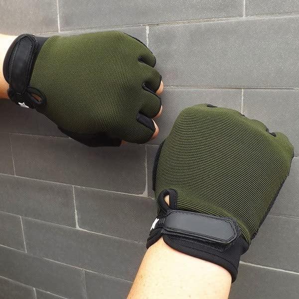 Anti-Slip Breathable Bike Sports Gym & Fitness Gloves  (Green)